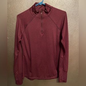 Maroon half zip pullover